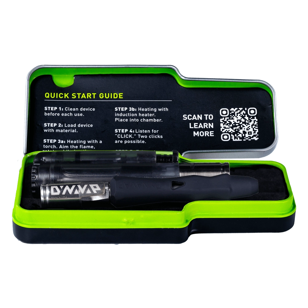 DynaVap The B Vaporizer Metall-Case offen mit Zubehör