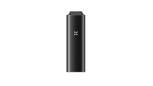 PAX Mini 2 Onyx schwarz tragbarer Kräuterverdampfer Frontansicht mit Mundstück
