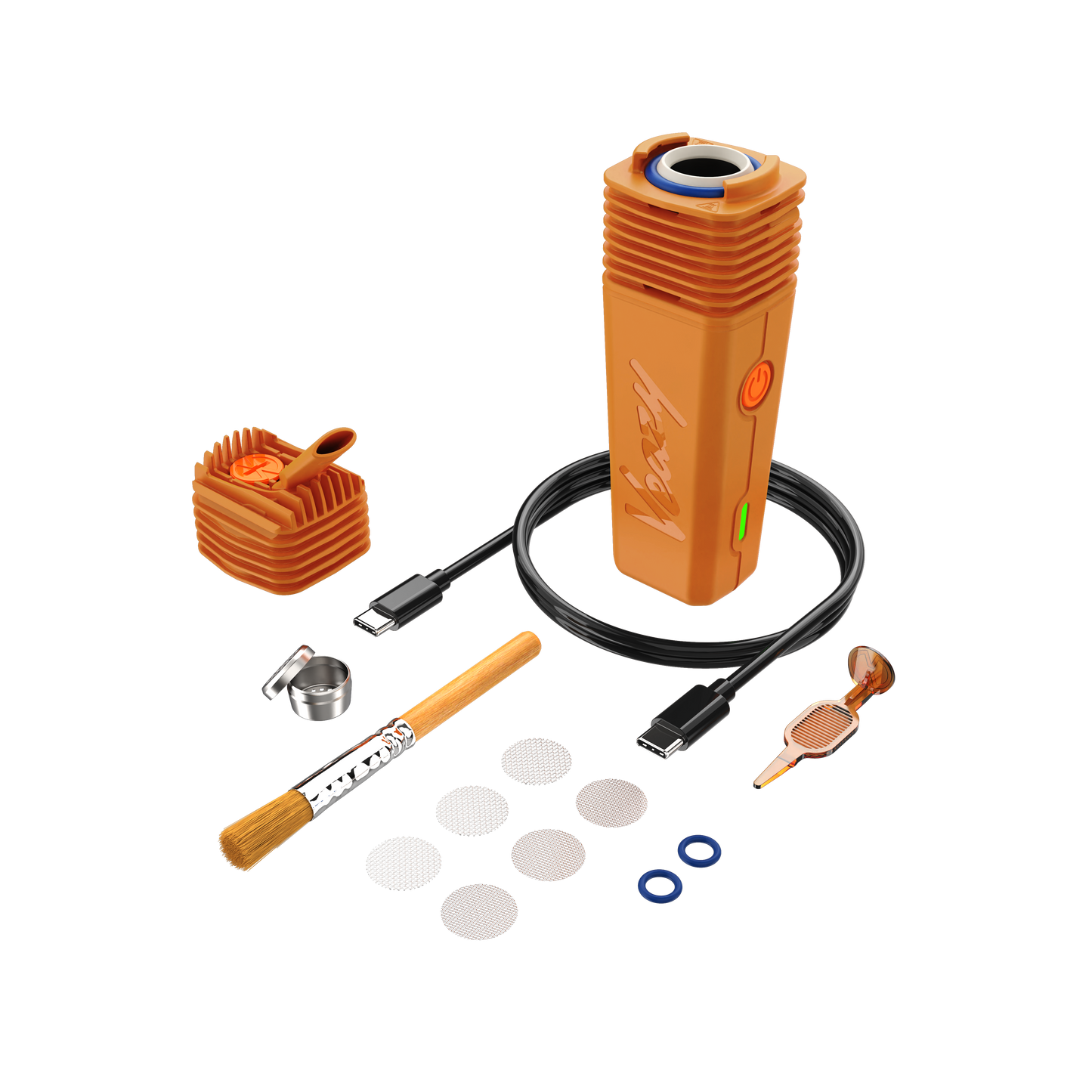 Storz und Bickel Veazy Vaporizer Inspiring Orange Lieferumfang