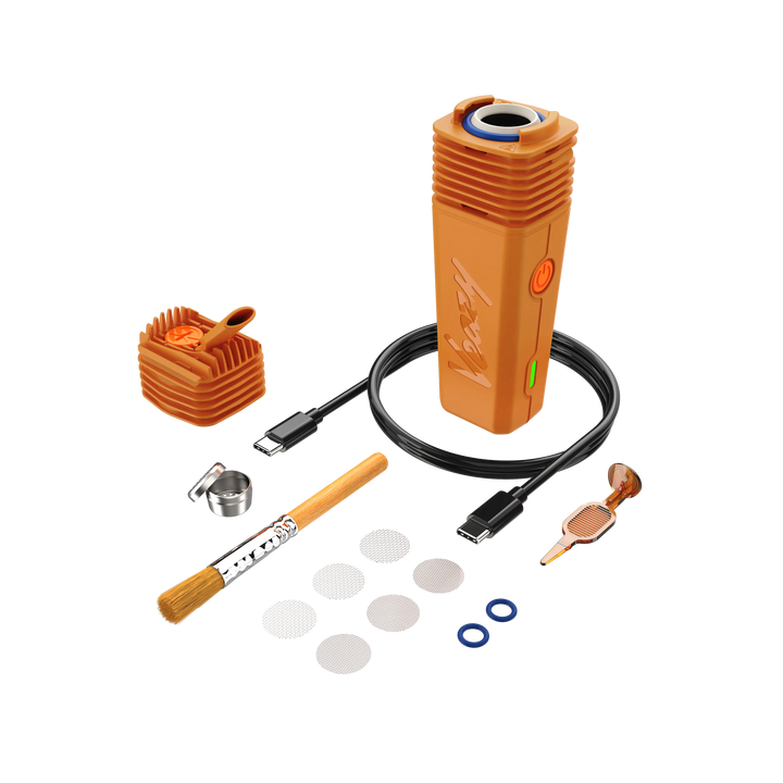 Storz und Bickel Veazy Vaporizer Inspiring Orange Lieferumfang
