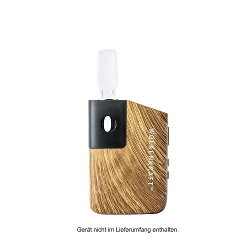 Wolkenkraft FX Mini Ultra in Holzoptik mit eingesetztem 14 mm Glasadapter