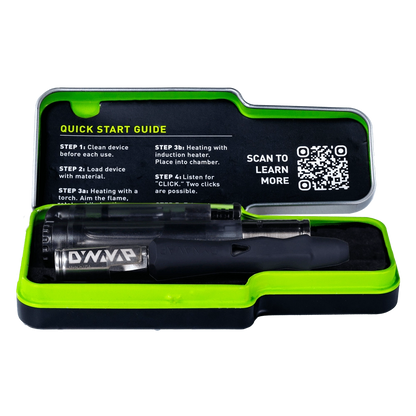 DynaVap The B Vaporizer Metall-Case offen mit Zubehör