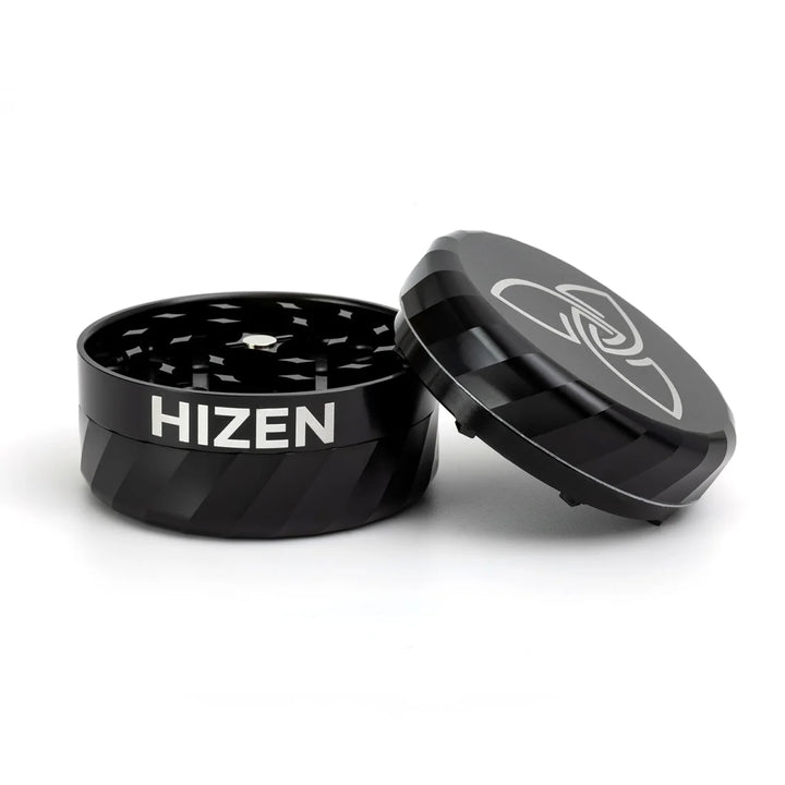 Hizen 3 Teiliger Alu Grinder Geriffelter Rand offen