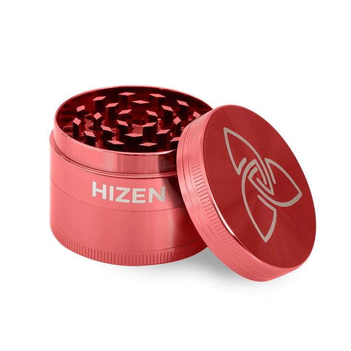 Hizen Basic Grinder Rot Frontansicht offen
