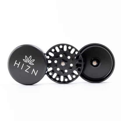 Hizen Keramik Grinder grau 3 Teilig zerlegt