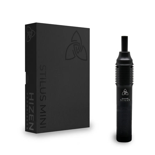 Hizen Stilus Mini Frontansicht schwarz Verpackung