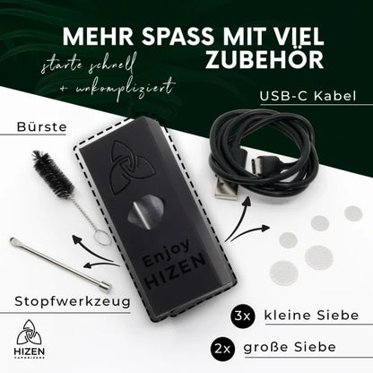 Hizen Stilus Pro Max schwarz Lieferumfang