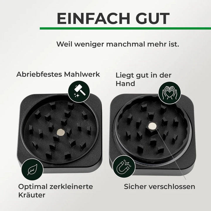 Hizen Viereckiger Grinder 66 mm schwarz Datenblatt