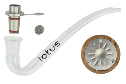 Inhale Lotus Vaporizer Kit Lieferumfang Olivenholz
