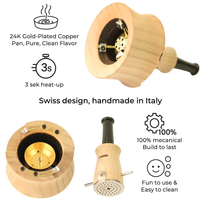 Inhale Vaporizer Vapman Click Pure aus Kirschholz Datenblatt