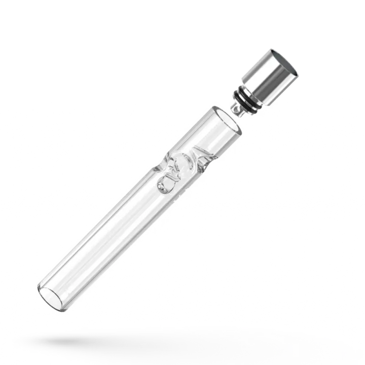 Norddampf Hammah Glass Tube Steel Pod, Mundstück mit Glasrohr in Edelstahlfassung