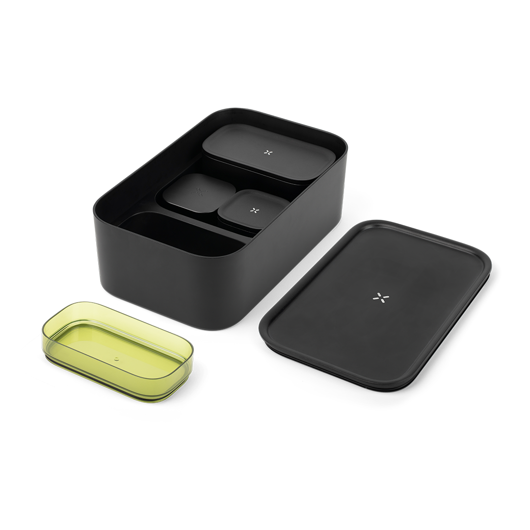 PAX Zubehör Stash Box Aufbewahrungsbox für Kräuter schwarz ausgebreitet