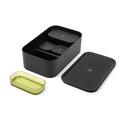 PAX Zubehör Stash Box Aufbewahrungsbox für Kräuter schwarz ausgebreitet