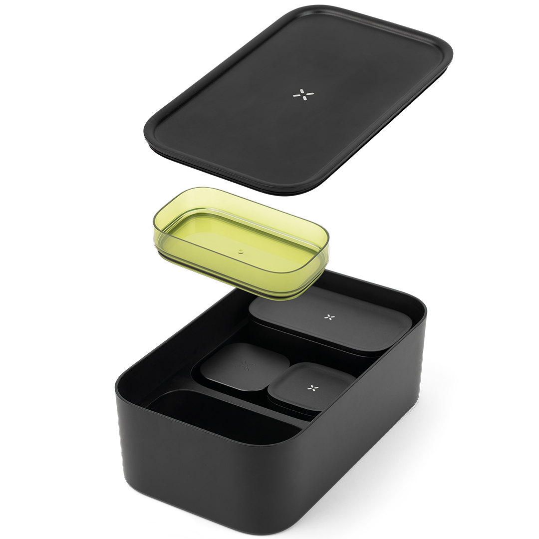 PAX Zubehör Stash Box Aufbewahrungsbox für Kräuter schwarz offen