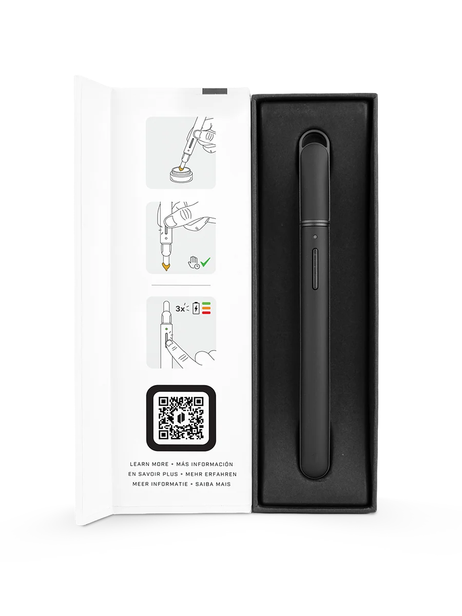 Puffco Hot Knife V2 in Onyx Verpackung offen