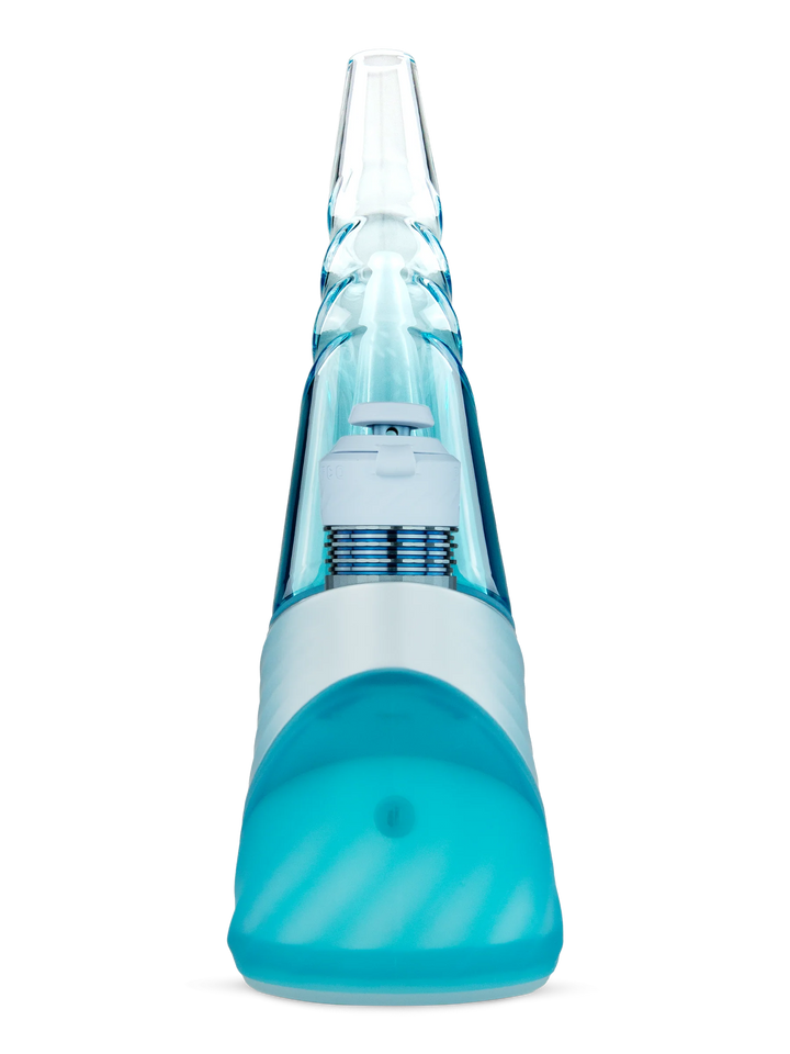 Puffco Peak Pro 3DXL Glacier Limited Edition E-Rig mit Verlaufsglas in der Frontalansicht