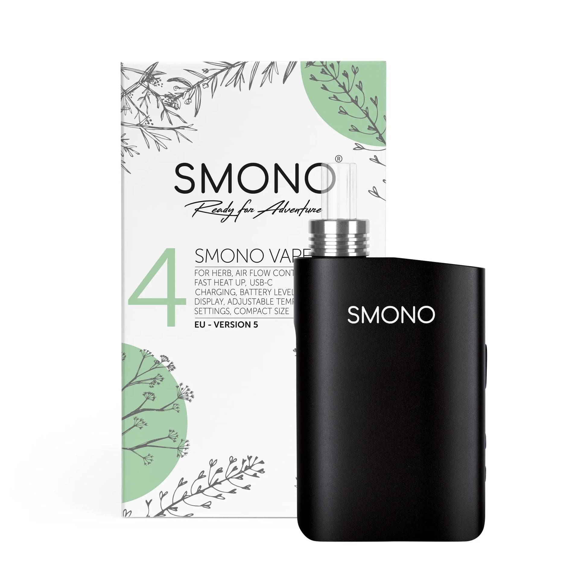 Smono 4 Kräuterverdampfer Front vor Verpackung