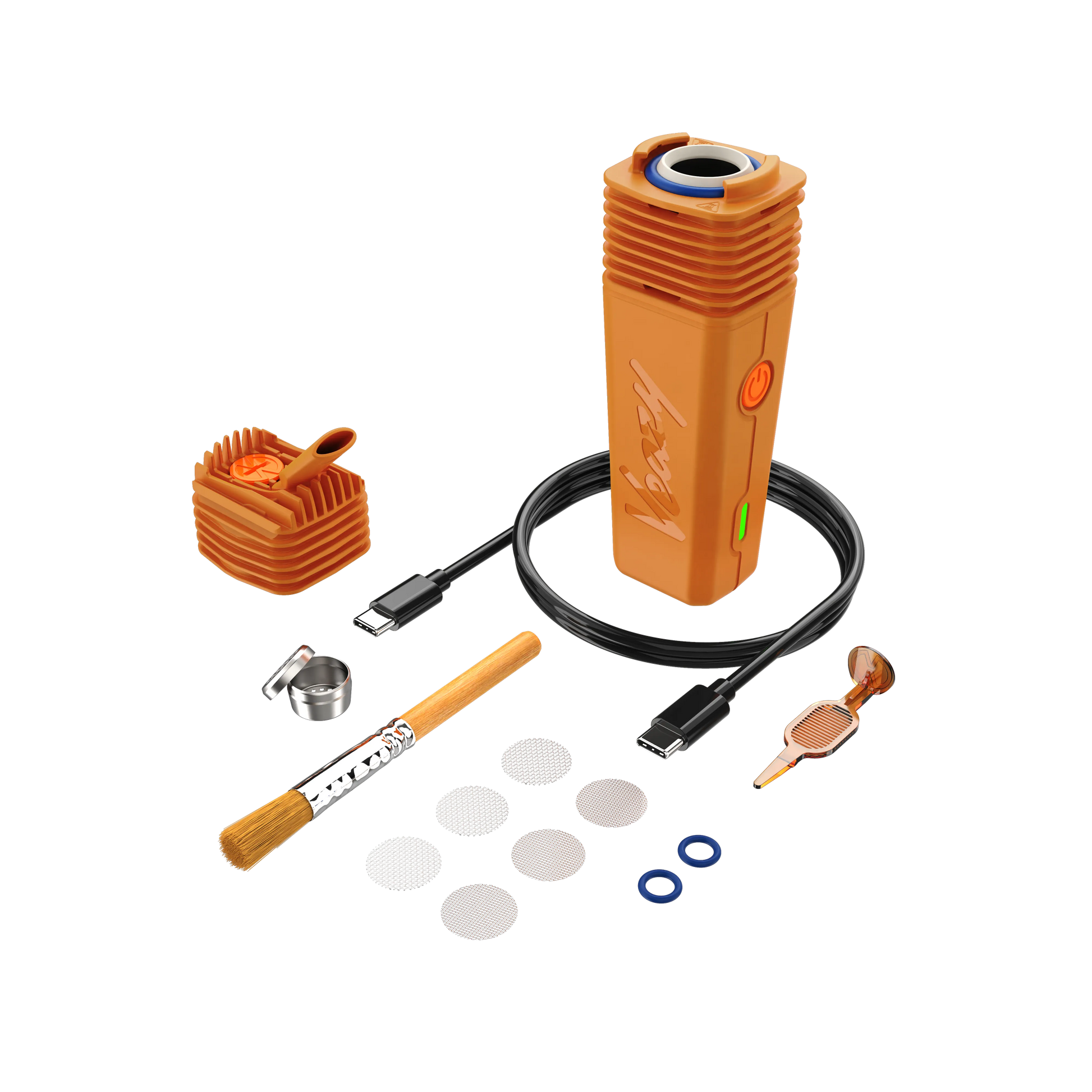 Storz und Bickel Veazy Vaporizer Inspiring Orange Lieferumfang