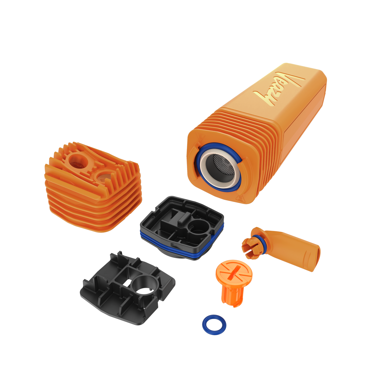 Storz und Bickel Veazy Vaporizer Inspiring Orange liegend