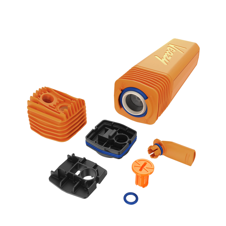 Storz und Bickel Veazy Vaporizer Inspiring Orange liegend