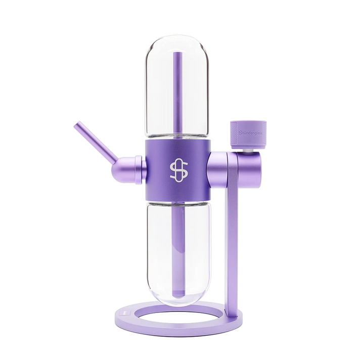 Stündenglass gravity Infuser / Gravity Hookah lila Frontansicht