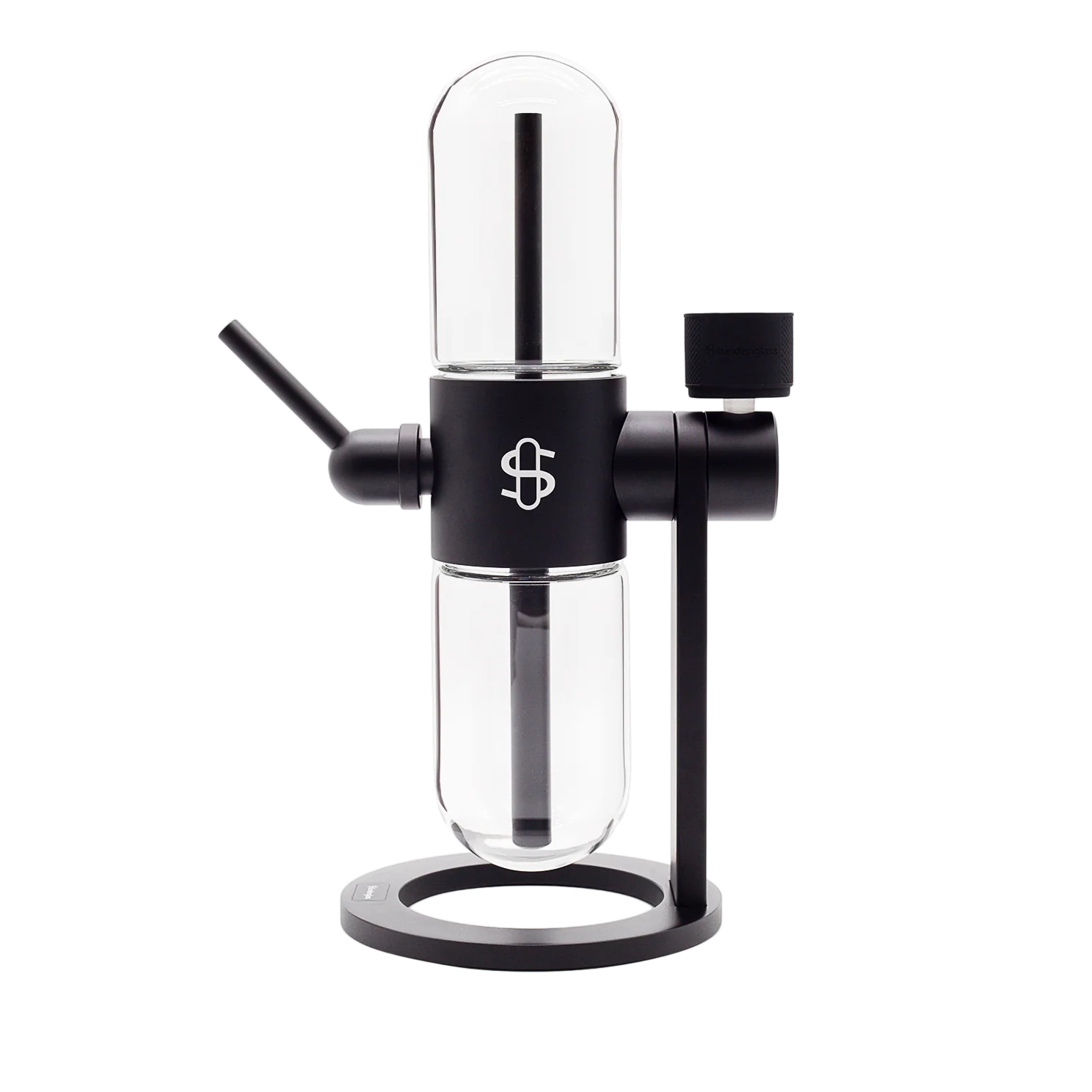 Stündenglass gravity Infuser / Gravity Hookah schwarz Frontansicht