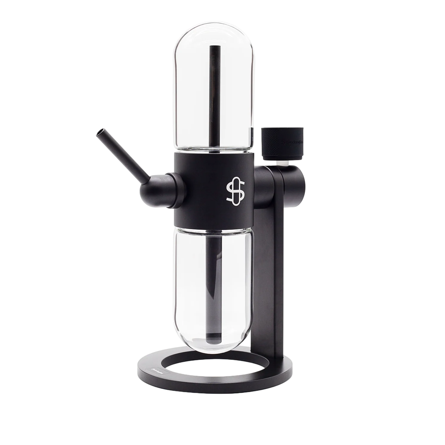 Stündenglass gravity Infuser / Gravity Hookah schwarz schräg