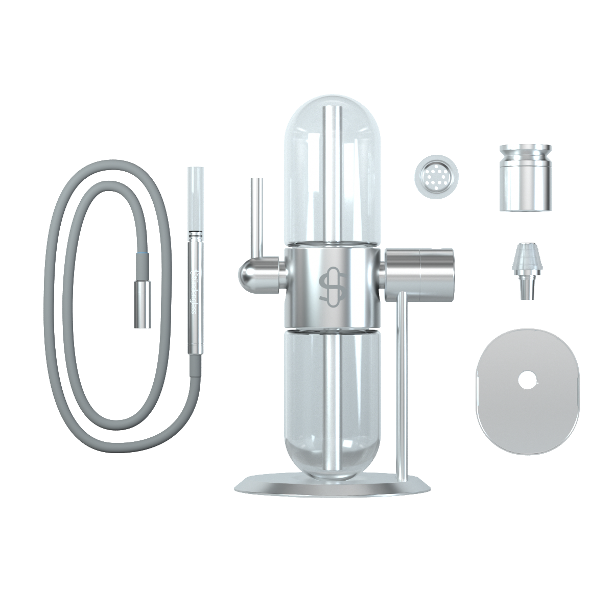 Stündenglass gravty Infuser Limited Edition Silber poliert Lieferumfang