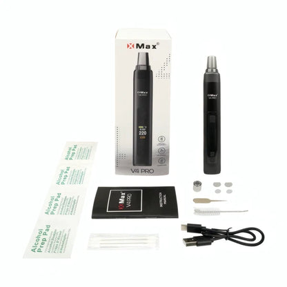 XMax V4-Pro Vaporizer in schwarz Lieferumfang
