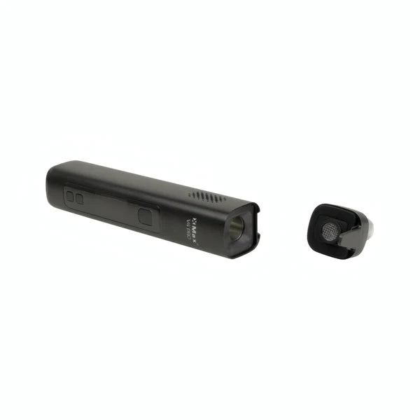 XMax V4-Pro Vaporizer in schwarz liegend Füllkammer offen