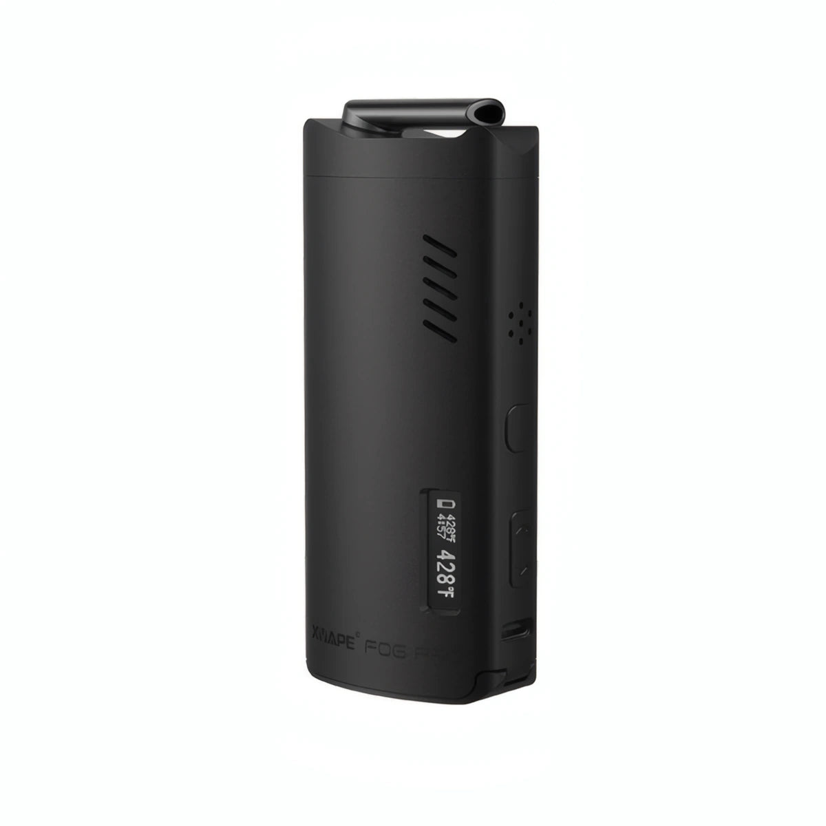 XVape Fog Pro Kräuterverdampfer schräg stehend Display angeschaltet