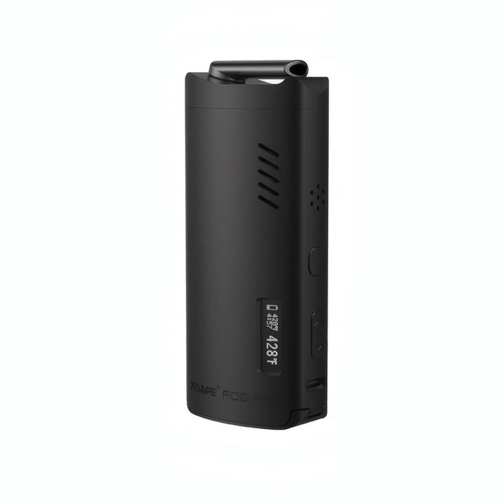XVape Fog Pro Kräuterverdampfer schräg stehend Display angeschaltet